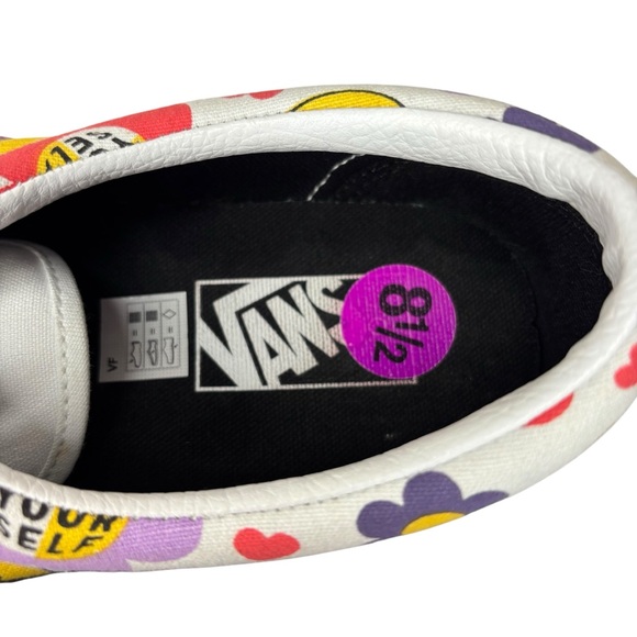 New Vans Hey You’re Awesome Low Top Canvas Sneakers Smiley Floral Women Size 8.5 - Picture 13 of 13